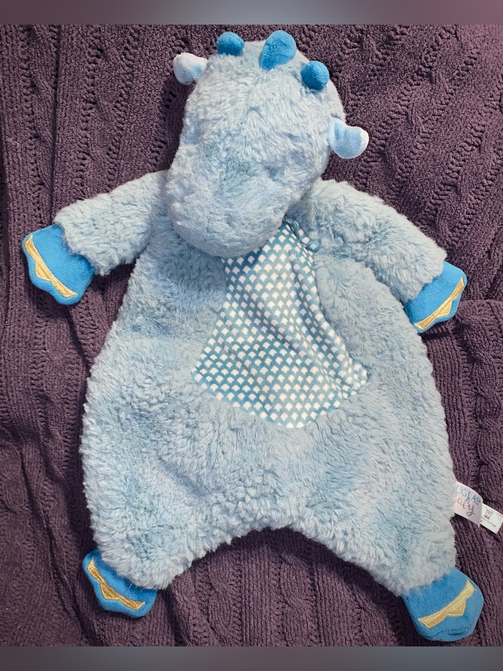 2/$30 Douglas Baby Blue Dragon Sshlumpie Plush Stuffed Animal Lovey